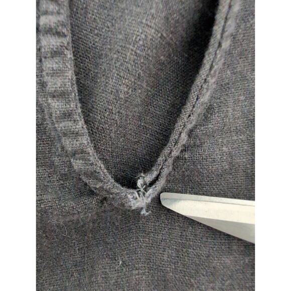 Linen Blend Wide Leg Jumpsuit Women Medium Open Back Minimalist Scandi Casual - Picture 7 of 7